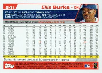 2004 Topps #541 Ellis Burks Back