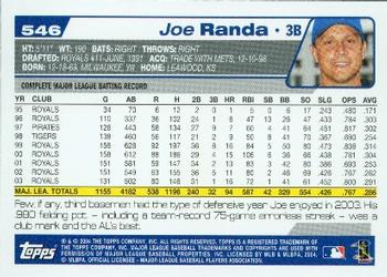 2004 Topps #546 Joe Randa Back