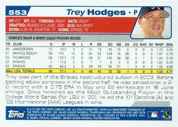 2004 Topps #553 Trey Hodges Back