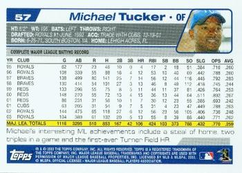 2004 Topps #57 Michael Tucker Back