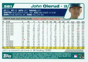 2004 Topps #581 John Olerud Back
