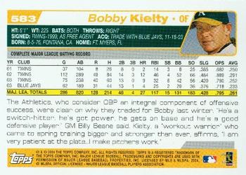 2004 Topps #583 Bobby Kielty Back