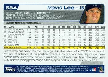 2004 Topps #584 Travis Lee Back