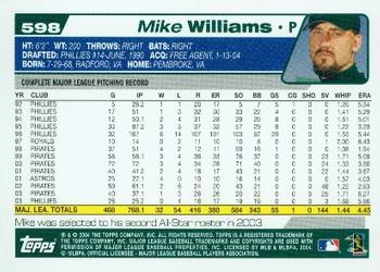2004 Topps #598 Mike Williams Back
