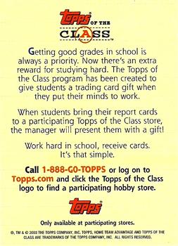 2004 Topps #NNO Topps of the Class Ad Back