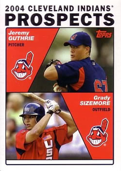 2004 Topps #688 2004 Cleveland Indians Prospects (Jeremy Guthrie / Grady Sizemore) Front