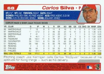 2004 Topps #68 Carlos Silva Back