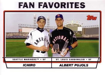 2004 Topps #694 Fan Favorites (Ichiro / Albert Pujols) Front