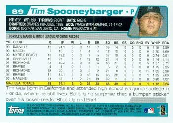 2004 Topps #89 Tim Spooneybarger Back