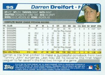 2004 Topps #95 Darren Dreifort Back