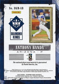 2018 Panini Diamond Kings - DK Materials #DKM-AB Anthony Banda Back