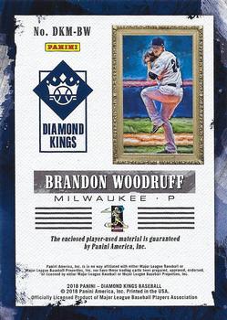 2018 Panini Diamond Kings - DK Materials #DKM-BW Brandon Woodruff Back