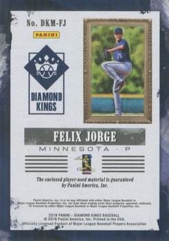 2018 Panini Diamond Kings - DK Materials #DKM-FJ Felix Jorge Back