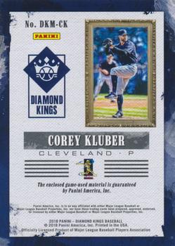 2018 Panini Diamond Kings - DK Materials Holo Gold #DKM-CK Corey Kluber Back