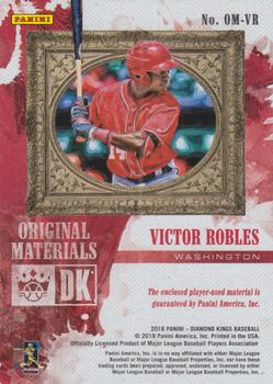 2018 Panini Diamond Kings - DK Originals Materials #OM-VR Victor Robles Back