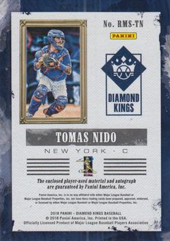 2018 Panini Diamond Kings - DK Rookie Materials Signatures #RMS-TN Tomas Nido Back