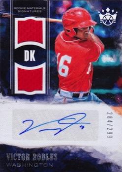 2018 Panini Diamond Kings - DK Rookie Materials Signatures #RMS-VR Victor Robles Front