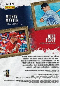 2018 Panini Diamond Kings - Past and Present #PP8 Mickey Mantle / Mike Trout Back