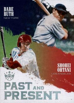 2018 Panini Diamond Kings - Past and Present #PP10 Babe Ruth / Shohei Ohtani Front