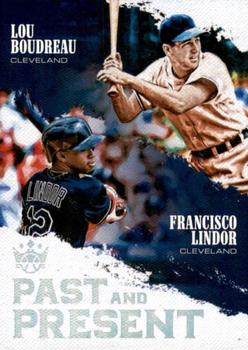 2018 Panini Diamond Kings - Past and Present #PP12 Francisco Lindor / Lou Boudreau Front