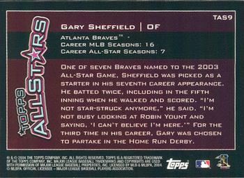 2004 Topps - Topps All-Stars #TAS9 Gary Sheffield Back