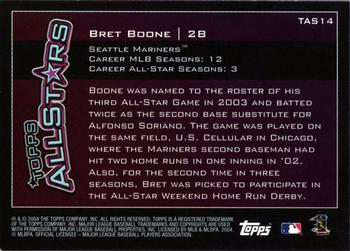 2004 Topps - Topps All-Stars #TAS14 Bret Boone Back
