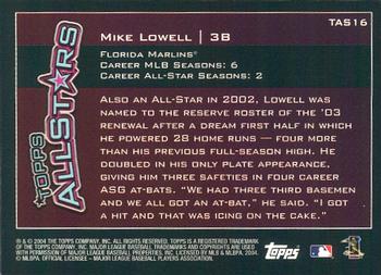 2004 Topps - Topps All-Stars #TAS16 Mike Lowell Back