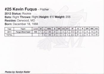 2012 Fargo-Moorhead RedHawks #NNO Kevin Fuqua Back