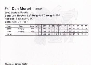 2012 Fargo-Moorhead RedHawks #NNO Dan Morari Back