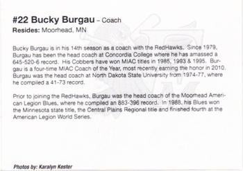 2012 Fargo-Moorhead RedHawks #NNO Bucky Burgau Back