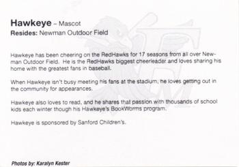 2012 Fargo-Moorhead RedHawks #NNO Hawkeye Back