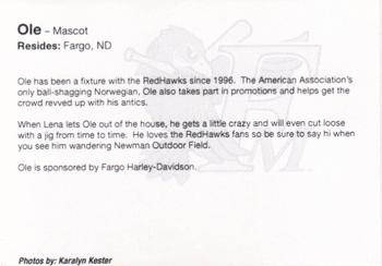 2012 Fargo-Moorhead RedHawks #NNO Ole Back