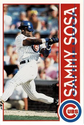 1996 Gatorade Chicago Cubs #21 Sammy Sosa Front