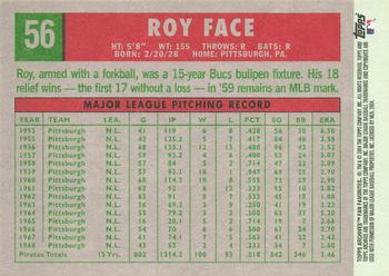 2004 Topps All-Time Fan Favorites #56 Roy Face Back