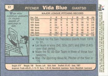 2004 Topps All-Time Fan Favorites #57 Vida Blue Back