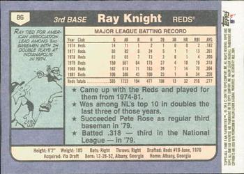 2004 Topps All-Time Fan Favorites #86 Ray Knight Back