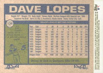 2004 Topps All-Time Fan Favorites #136 Dave Lopes Back