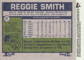 2004 Topps All-Time Fan Favorites #27 Reggie Smith Back