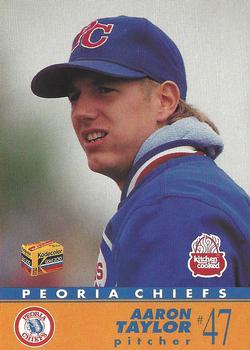 1991 Peoria Chiefs #13 Aaron Taylor Front