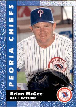 1992 Peoria Chiefs #11 Brian McGee Front