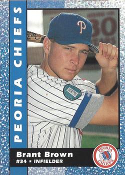 1992 Peoria Chiefs #16 Brant Brown Front