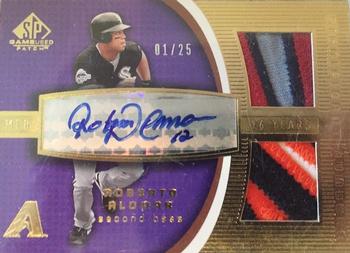 2004 SP Game Used Patch - Significant Numbers Autograph Dual #RA Roberto Alomar Front