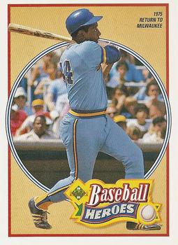 1991 Upper Deck - Baseball Heroes: Hank Aaron #24 Hank Aaron Front