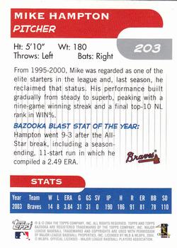 2004 Bazooka #203 Mike Hampton Back