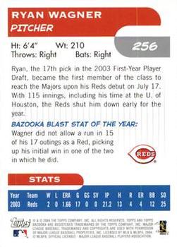 2004 Bazooka #256 Ryan Wagner Back