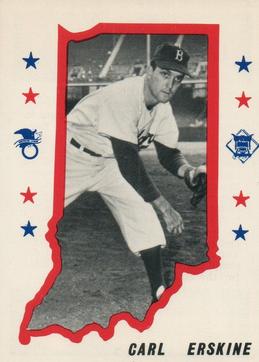 1976 ISCA Hoosier Hot-Stove All-Stars #12 Carl Erskine Front