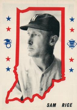 1976 ISCA Hoosier Hot-Stove All-Stars #22 Sam Rice Front