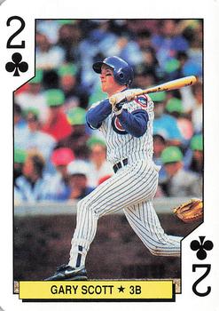 1992 U.S. Playing Card Co. Chicago Cubs Playing Cards #2♣ Gary Scott Front