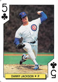 1992 U.S. Playing Card Co. Chicago Cubs Playing Cards #5♣ Danny Jackson Front