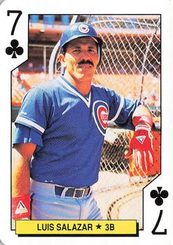 1992 U.S. Playing Card Co. Chicago Cubs Playing Cards #7♣ Luis Salazar Front